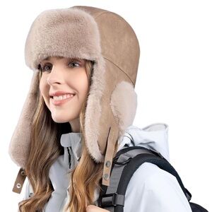 Elegant  Fur-Lined Winter Hat